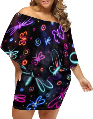 Plus Size Wedding Guest Dress Strapless Off Shoulder Ruched Bodycon Ruffles Sexy Wrap Elegant Mini Party Cocktail Club Dress