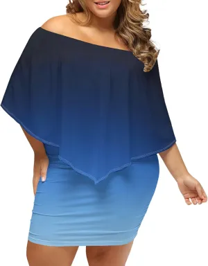 Plus Size Wedding Guest Dress Strapless Off Shoulder Ruched Bodycon Ruffles Sexy Wrap Elegant Mini Party Cocktail Club Dress