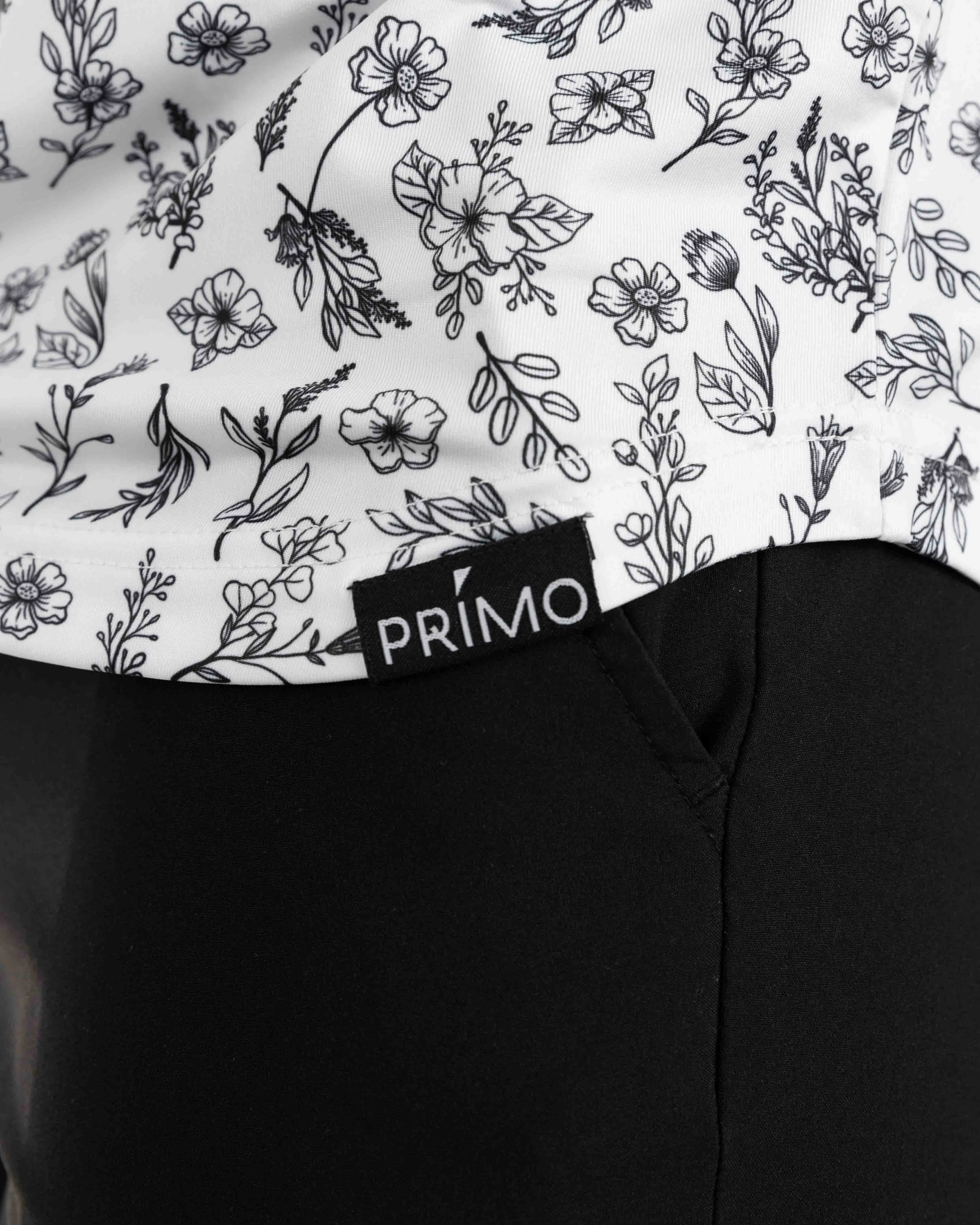 Primo Blade Collar Polo - Black Floral
