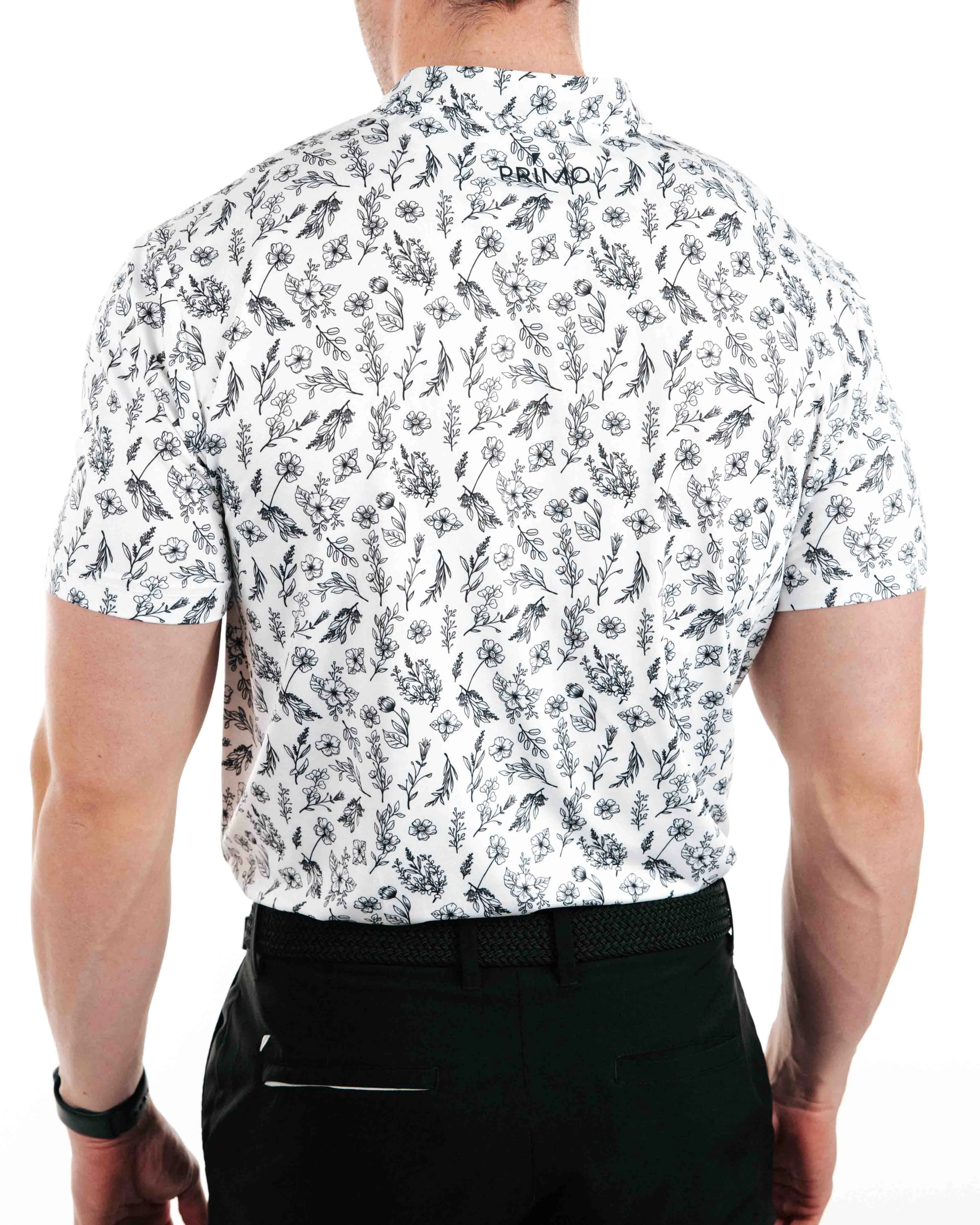 Primo Blade Collar Polo - Black Floral