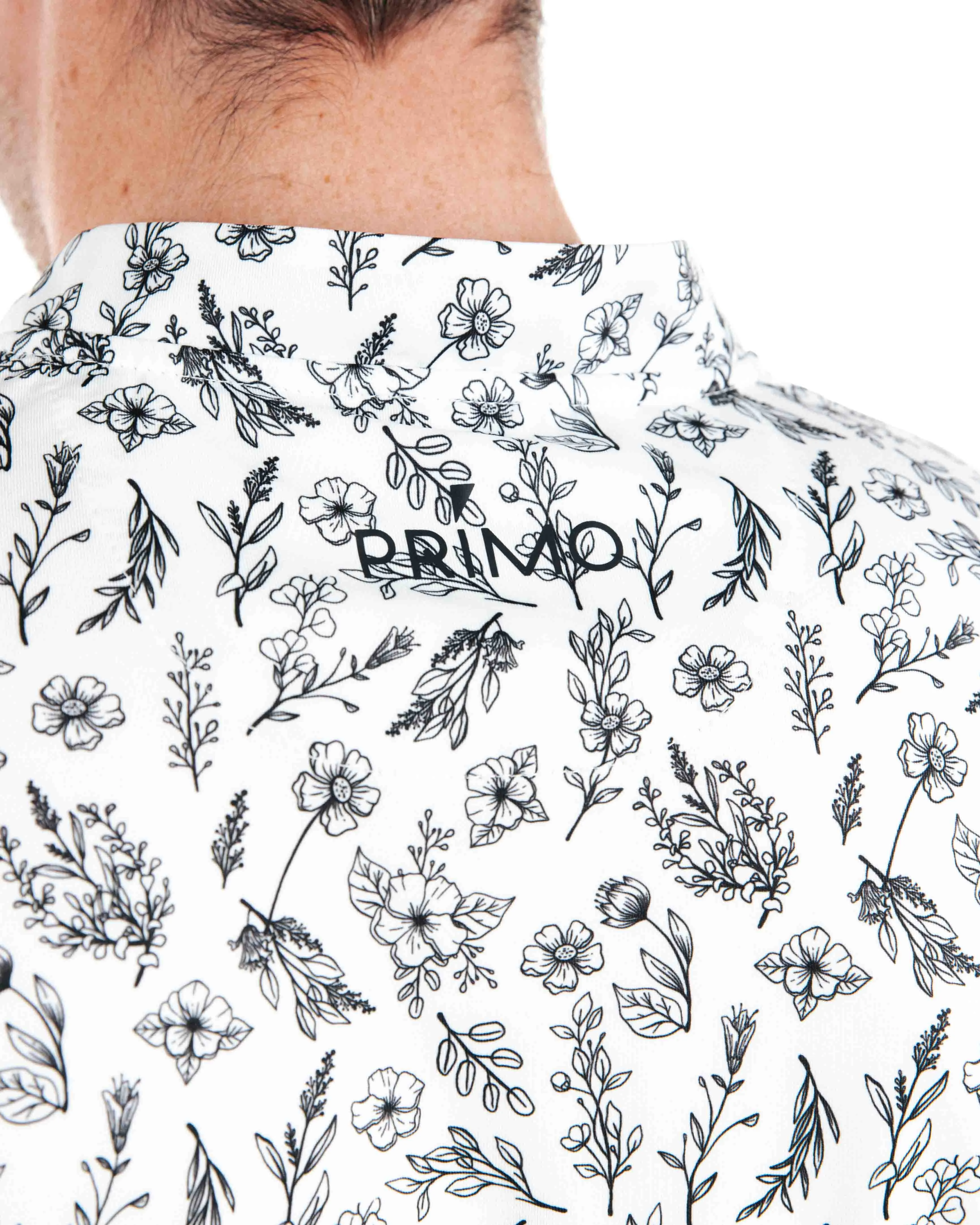Primo Blade Collar Polo - Black Floral