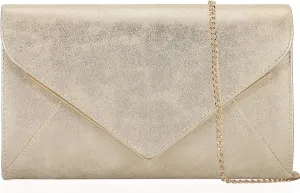 PU Leather Clutch Purses Women Evening Envelope Handbag Prom Wedding Party Foldover Bag