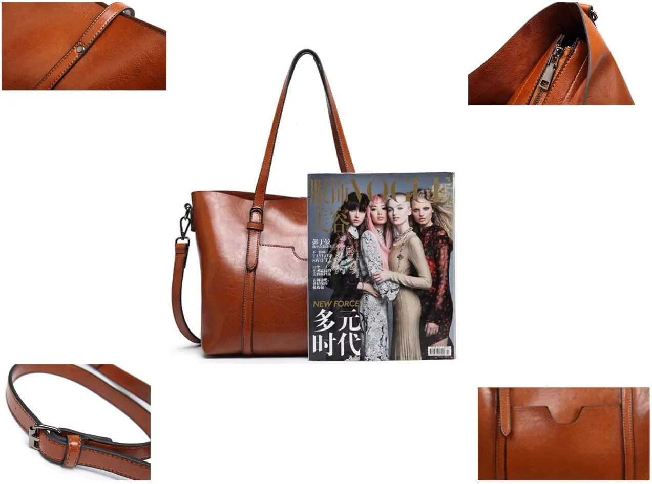 PU Leather Handbag For Women, Top Handle Tote Shoulder Crossbody Hobo Bag Satchel Purse Green