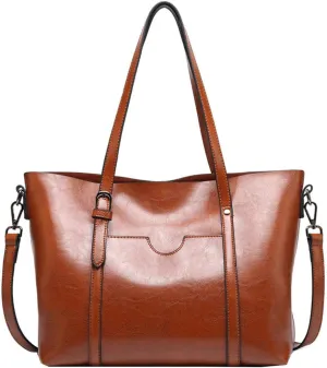 PU Leather Handbag For Women, Top Handle Tote Shoulder Crossbody Hobo Bag Satchel Purse Green