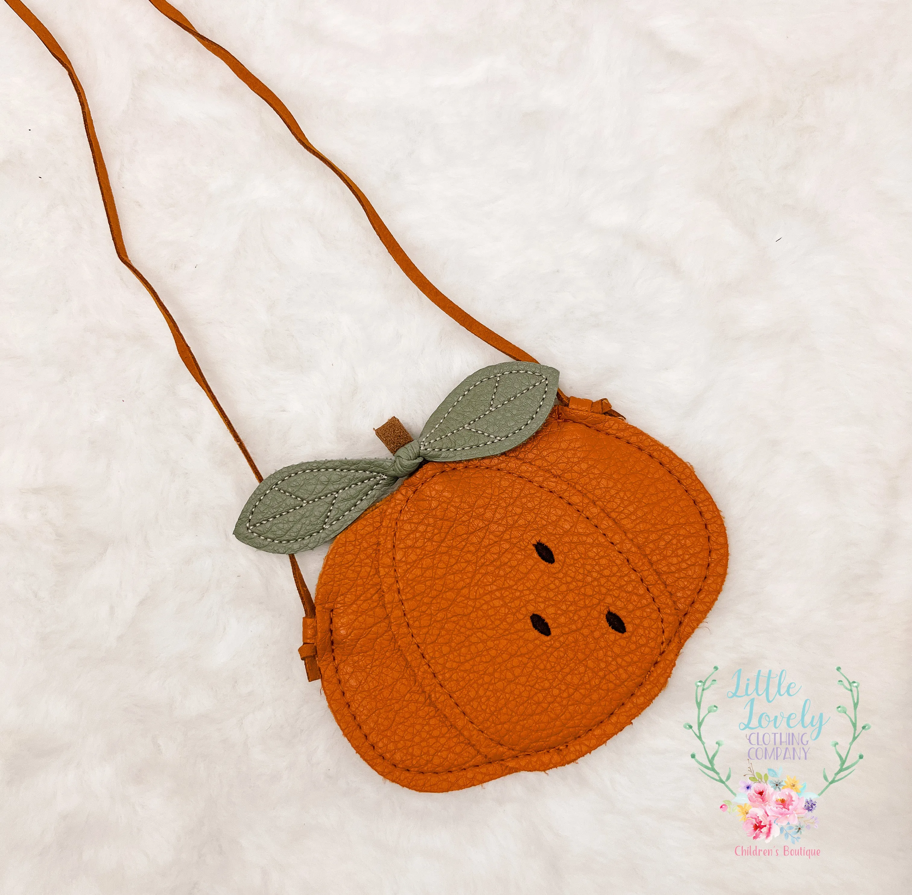 Pumpkin Leather Mini Purses
