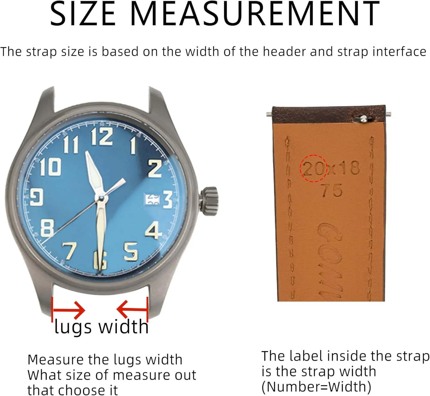 Quick Release Leather Watch Bands 14mm 16mm 18mm 19mm 20mm 21mm 22mm 24mm,Vintage Oil Wax-Tanned Leather Watch Straps Men's Watch Band Replacement Watch Strap for Men Women