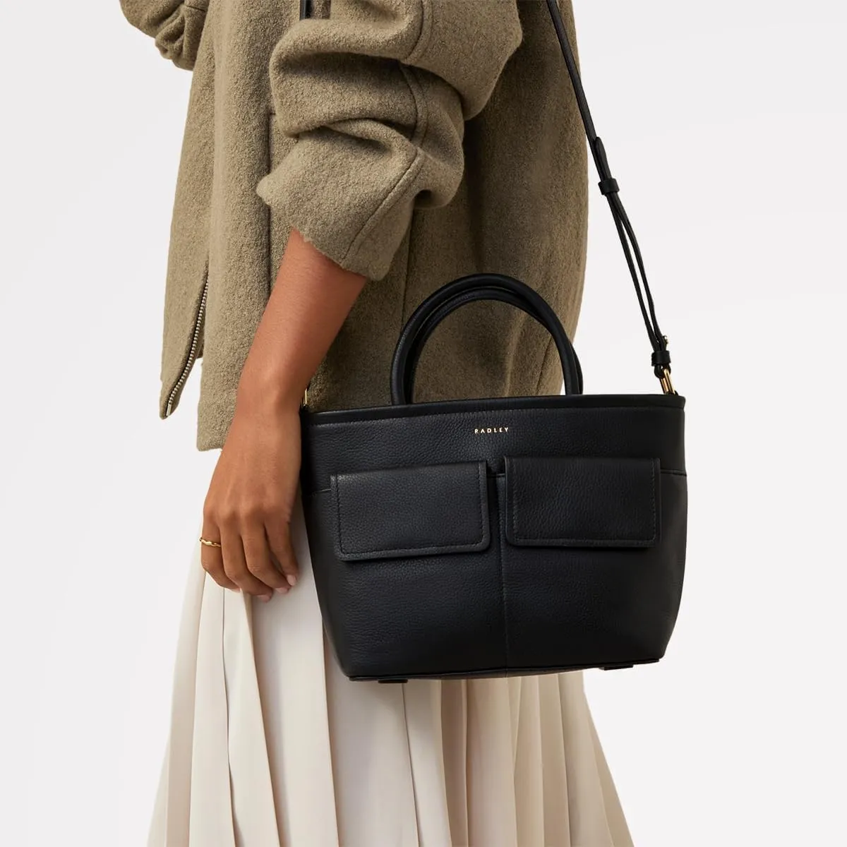 RADLEY London Brompton Crescent Women's Small Leather Ziptop Satchel Bag