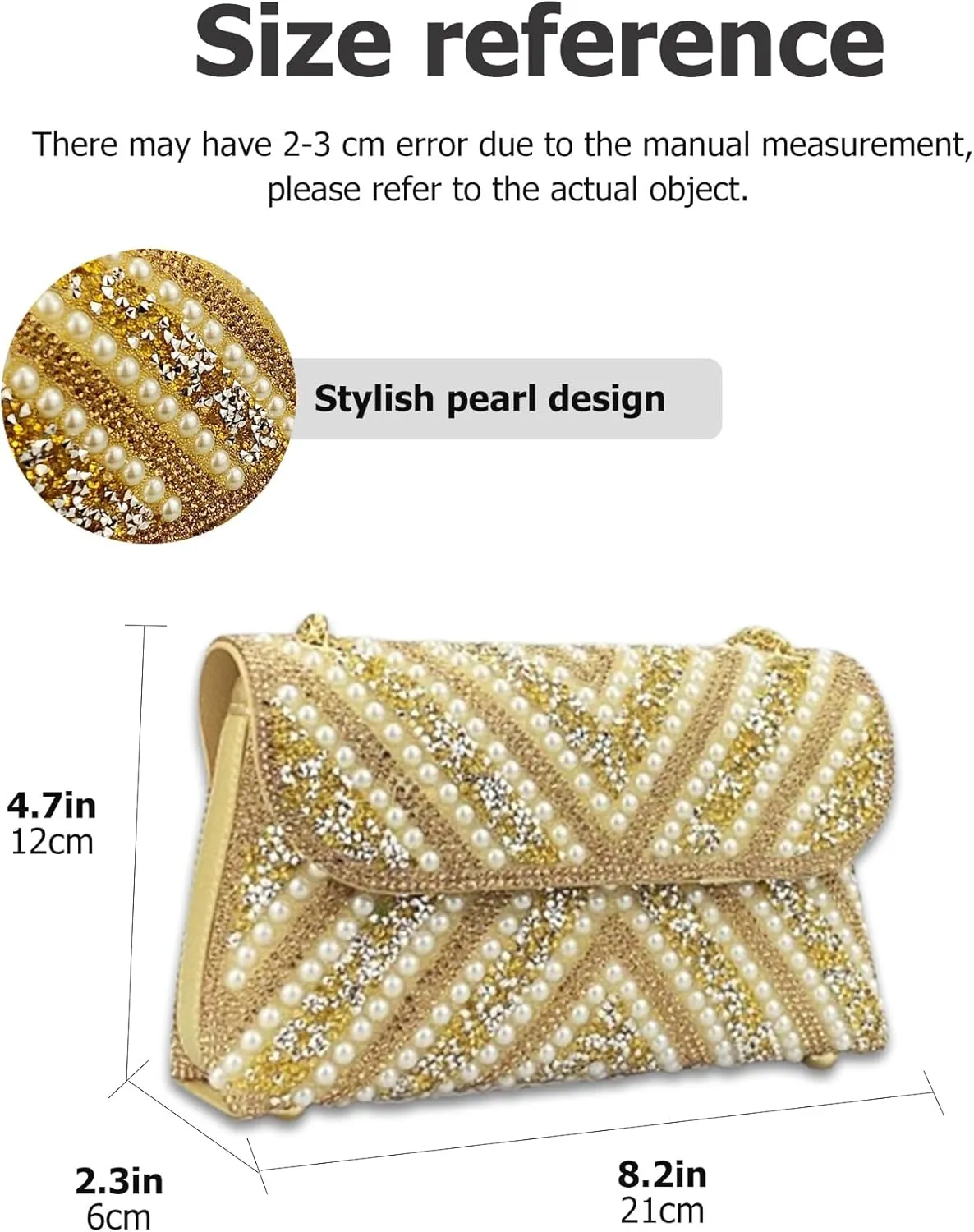 Rhinestones Clutch Purses for Women Chain Shoulder Bags Sparkly Evening Bags for Cocktail Prom Party Wedding
