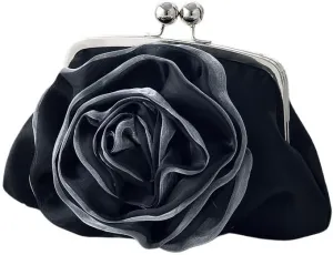 Rose Blossom Crossbody Bag Cheongsam Style Banquet Bag For New Year Celebrations