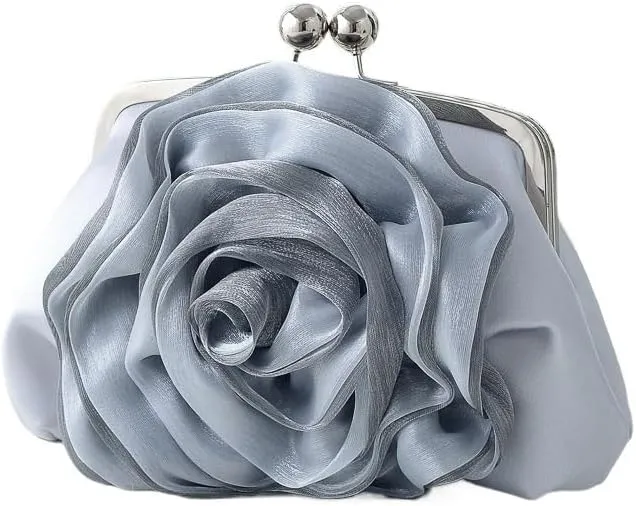Rose Blossom Crossbody Bag Cheongsam Style Banquet Bag For New Year Celebrations