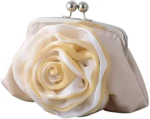 Rose Blossom Crossbody Bag Cheongsam Style Banquet Bag For New Year Celebrations