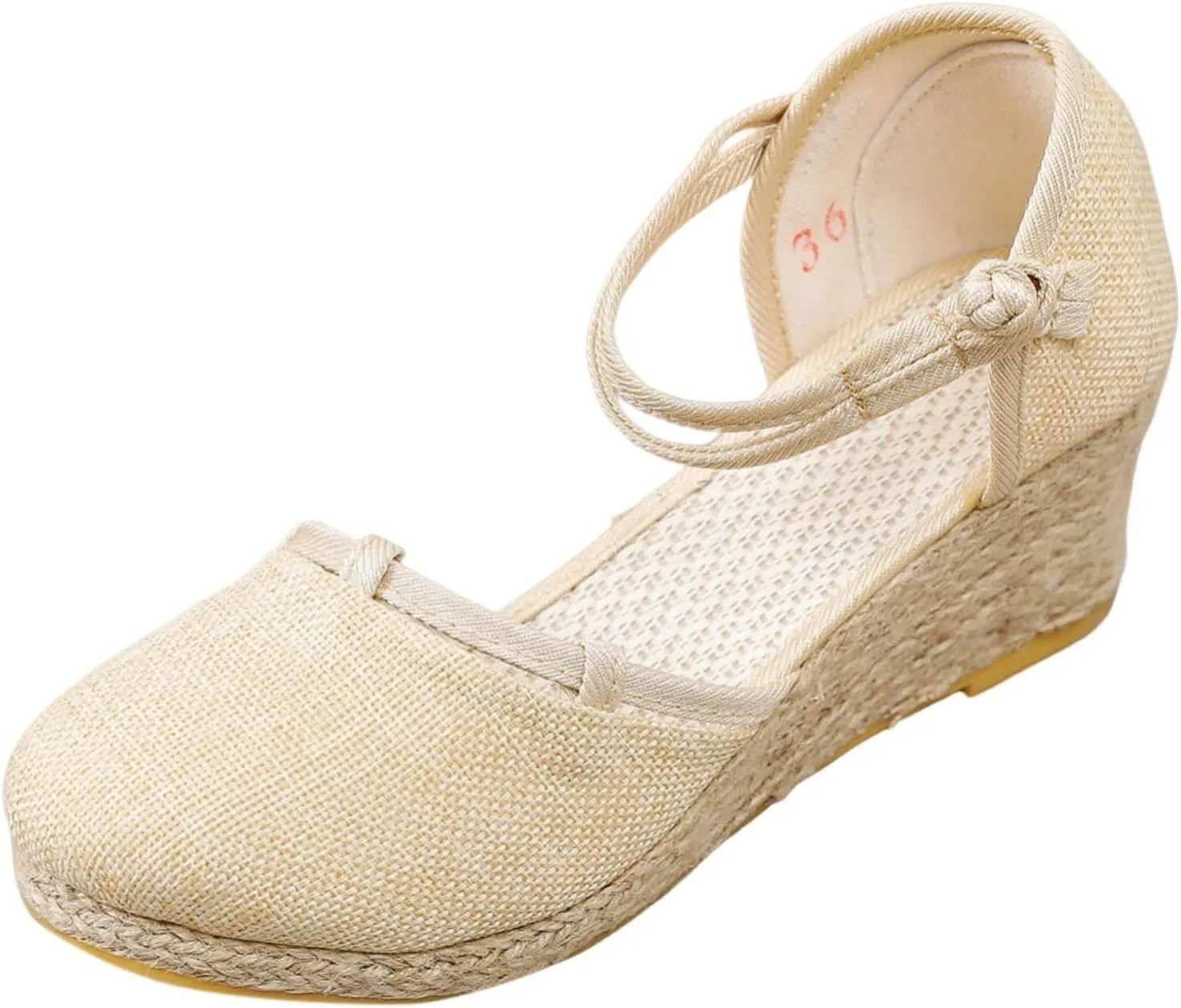 Sandals for Women Summer Dressy Espadrilles Wedge Closed/Peep Toe Ankle Strap Platform Sandals Summer Dress Shoes