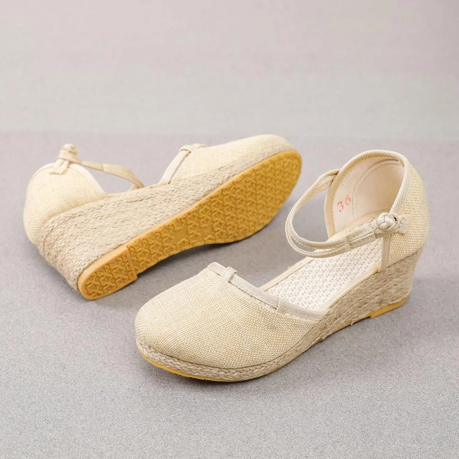 Sandals for Women Summer Dressy Espadrilles Wedge Closed/Peep Toe Ankle Strap Platform Sandals Summer Dress Shoes