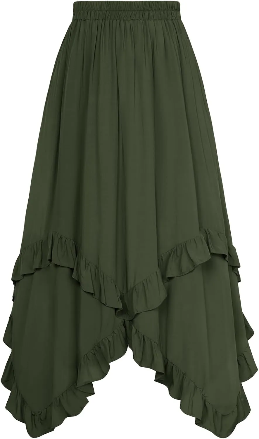 Scarlet Darkness Long Skirts for Women High Waist Renaissance Skirt Maxi Skirt with Pockets