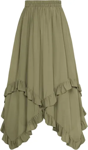 Scarlet Darkness Long Skirts for Women High Waist Renaissance Skirt Maxi Skirt with Pockets