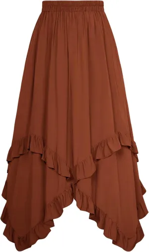 Scarlet Darkness Long Skirts for Women High Waist Renaissance Skirt Maxi Skirt with Pockets