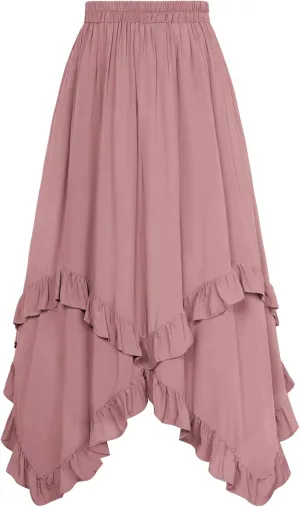Scarlet Darkness Long Skirts for Women High Waist Renaissance Skirt Maxi Skirt with Pockets