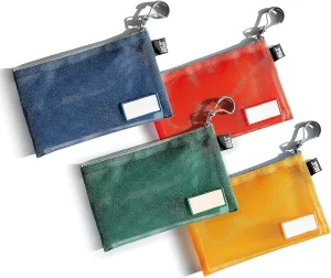 Set & Done - Zipper Mesh Bags 7"x 5" Size S Clear Pouch for Storage Small Items Makeup Accessories & Office Organizers, Travel Easy