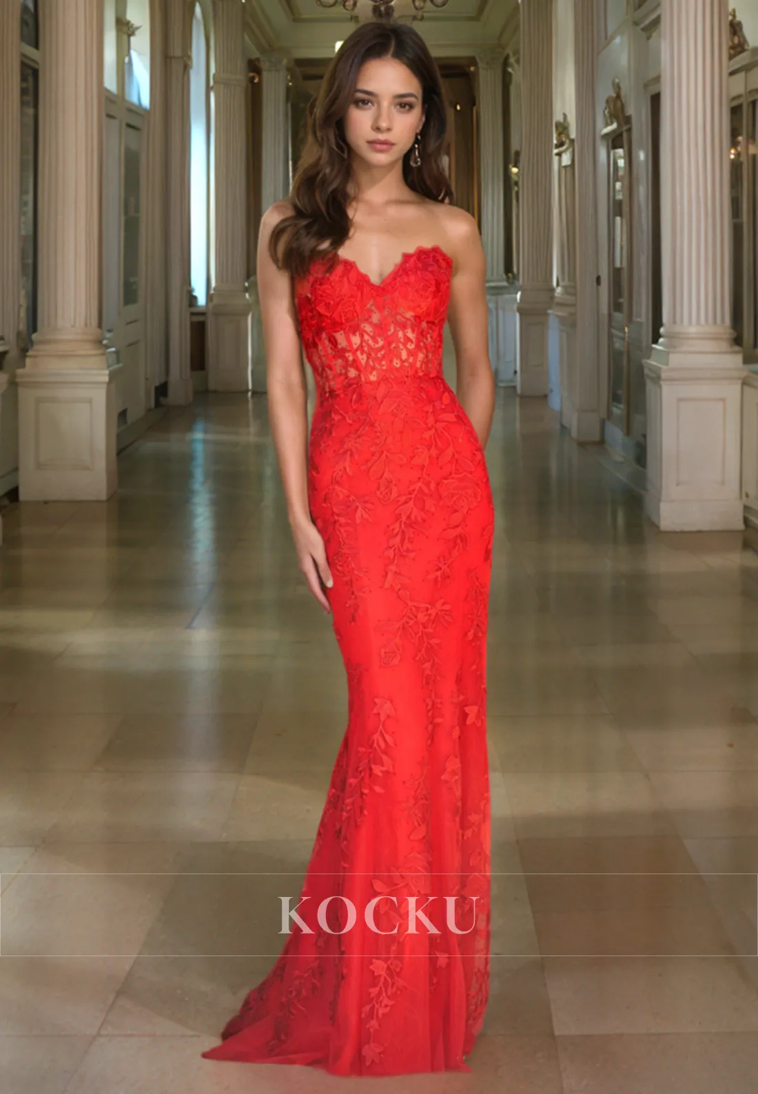 Sexy & Morden Sweetheart Mermaid Appliques Evening Party Prom Dress