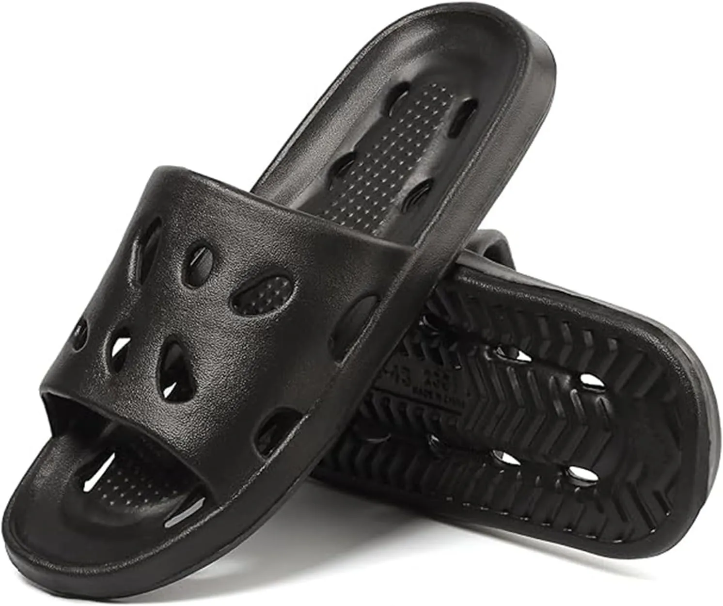 Shower Sandals Non-Slip House Slippers Indoor Outdoor Shower Sandals House Shoes with Low Arch Support