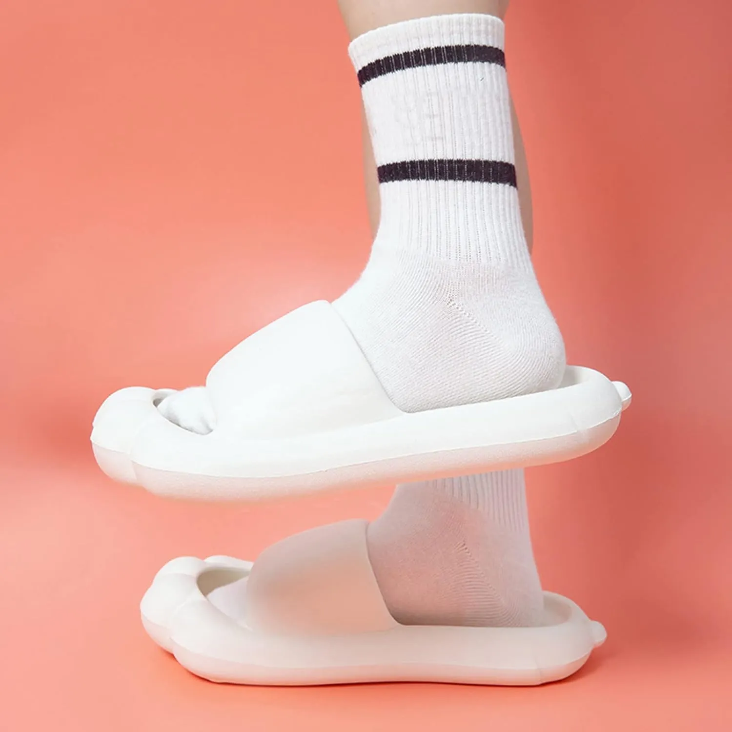 Shower Shoes for Women Non Slip Quick Drying Shower Slides Open Toe Shower Shoes Women's Flat Slippers
