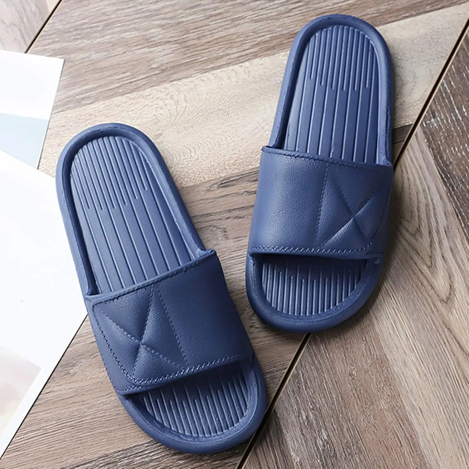 Shower Slippers Womens Sandals with Arch Support Non Slip Quick Drying Bathroom Slippers for Women Men