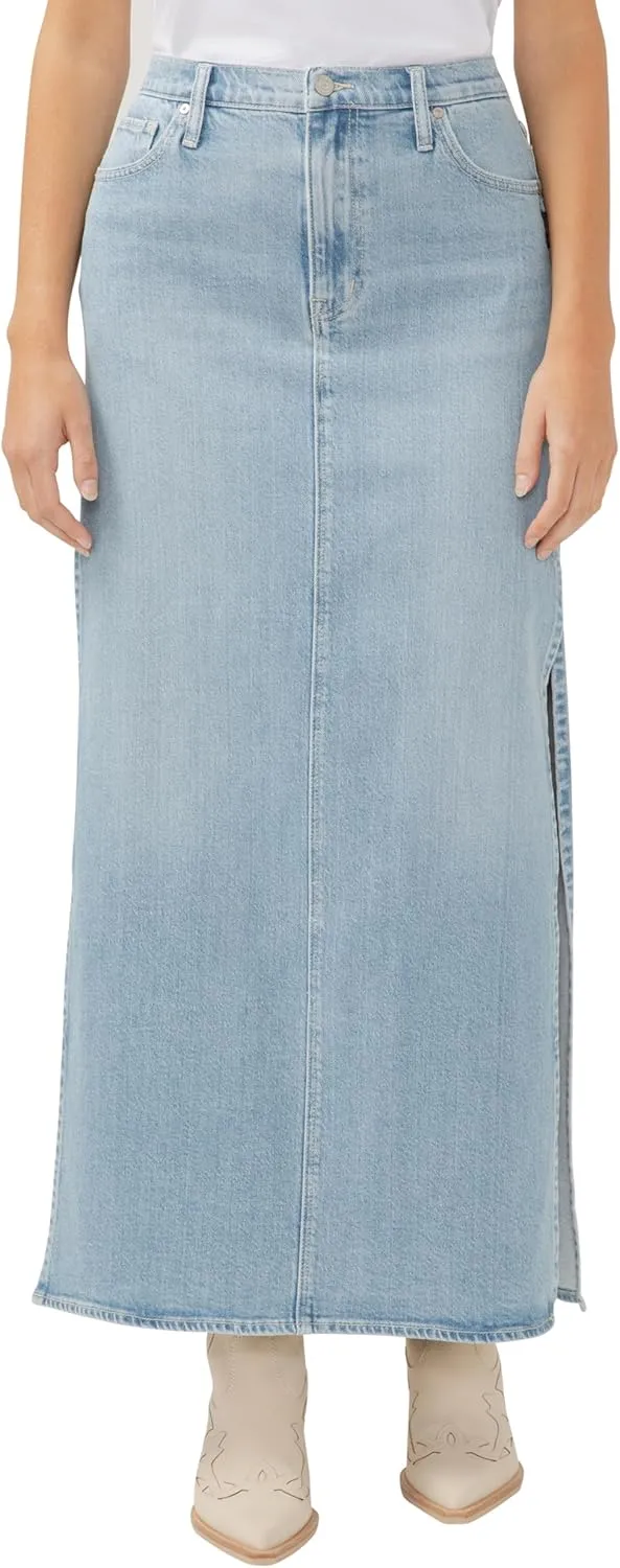 Silver Jeans Co. Women's Side Split Denim Maxi Skirt