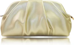 SLANGO Leather Clutch Bag, Soft PU Leather, Metal Zipper, Detachable Chain Strap,for Weddings, Proms, Cocktail-Gemma
