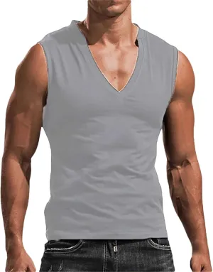 Sleeveless Shirts for Men Spring Casual O Tank Neck Flag Blouse Men Tops Men's Tank Tops Black Shirts for Men Mens