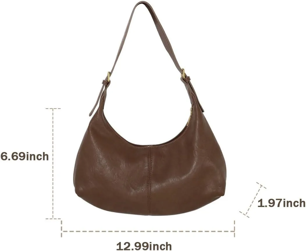 Slouchy Suede Tote Bag for Women Leather Satchel Shoulder Bag Crescent Bag Crossbody Hobo Bag Suede Purse Handbag