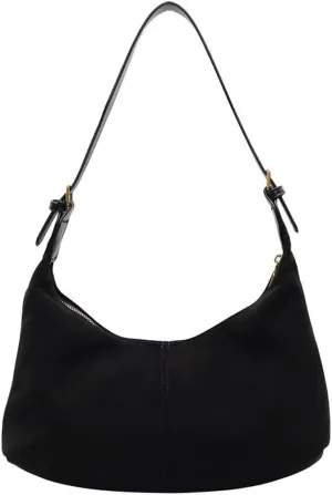 Slouchy Suede Tote Bag for Women Leather Satchel Shoulder Bag Crescent Bag Crossbody Hobo Bag Suede Purse Handbag