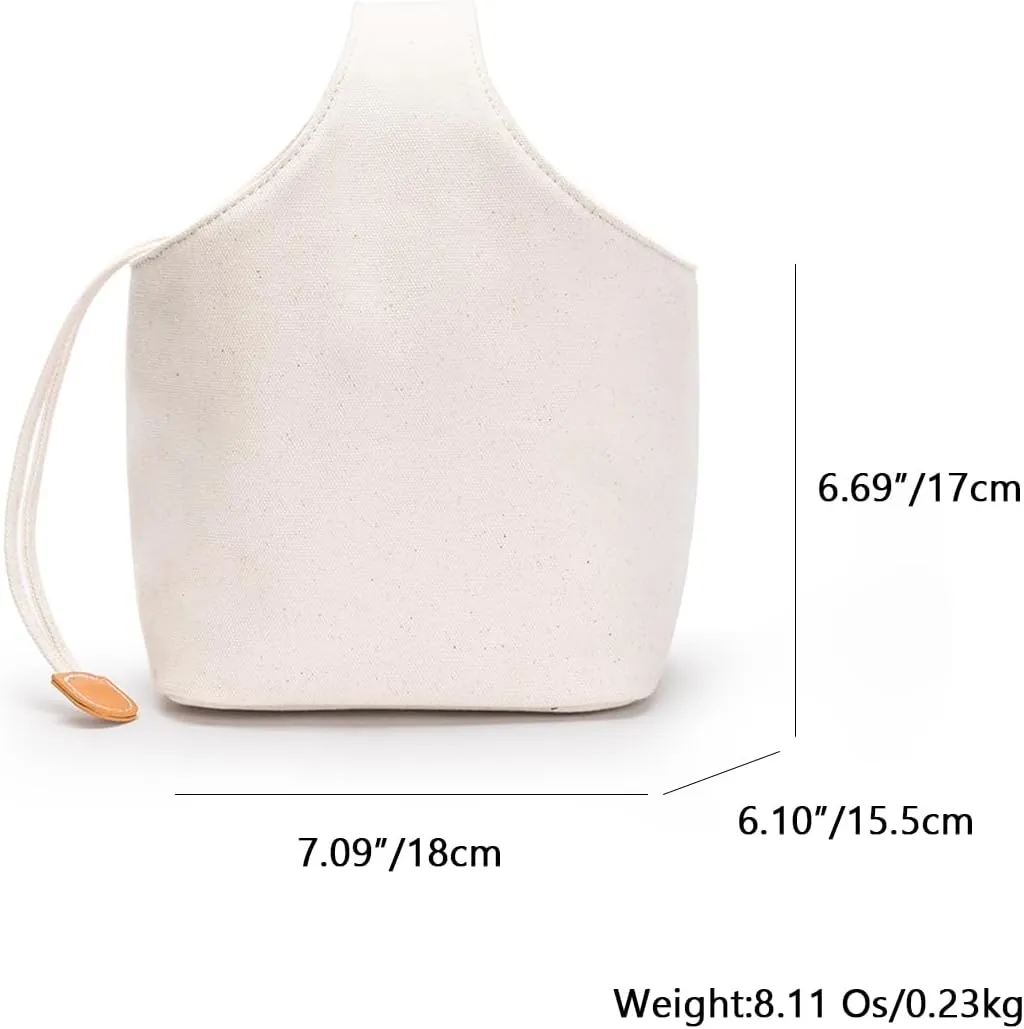 Small Retro Flower Basket BagS Handbag Bucket bags Handbags Totes(Beige and Black)