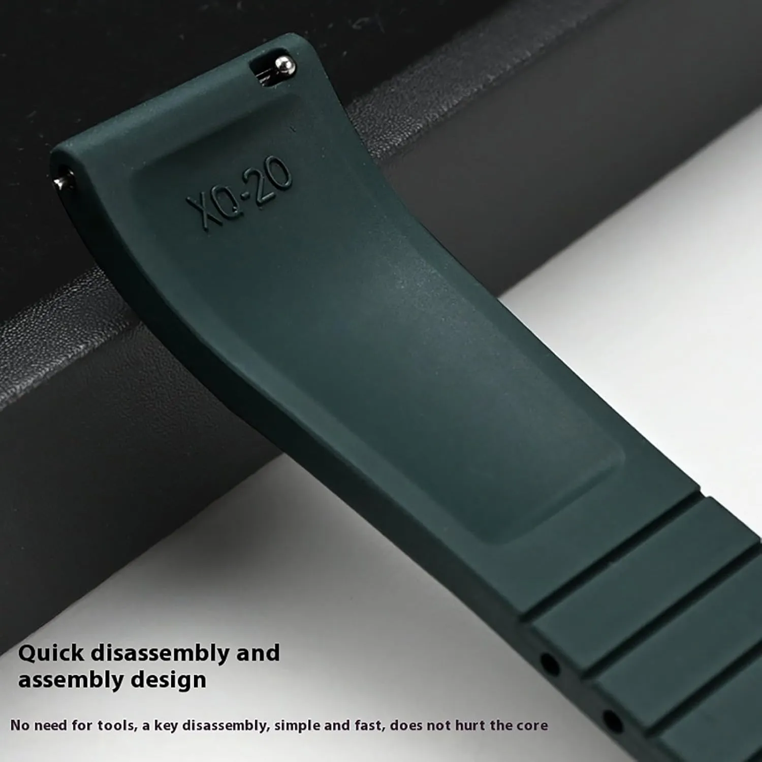 Stanchev 20mm 22mm Watch Band,20mm Quick Release Band for 20mm Lug Watch,Cut-To-Size Folding Buckle FKM Rubber 20mm 22mm Watch Strap for Men Women