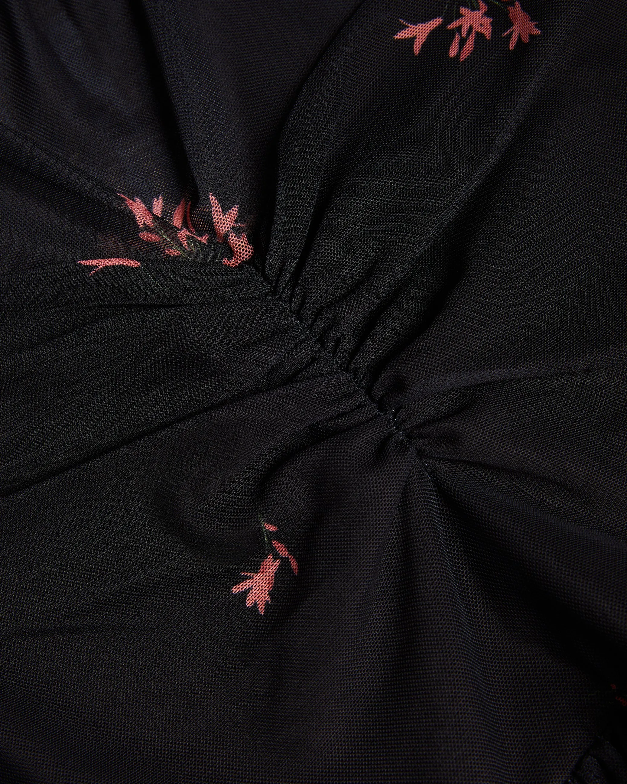 Black Floral Mesh Midaxi Dress by Susenaa - Elegant and Stylish