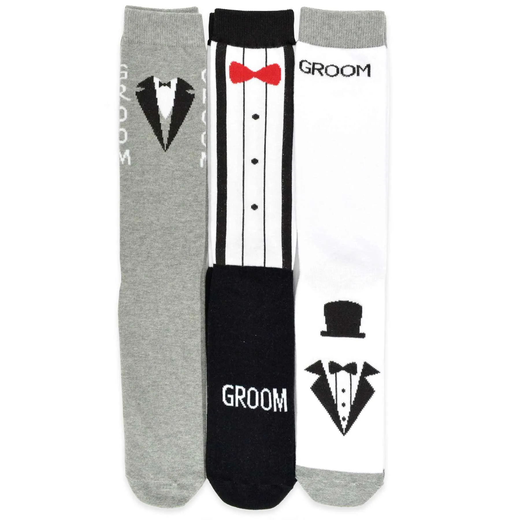 TeeHee Socks Men's Wedding Cotton Crew 3-Pack (51138)