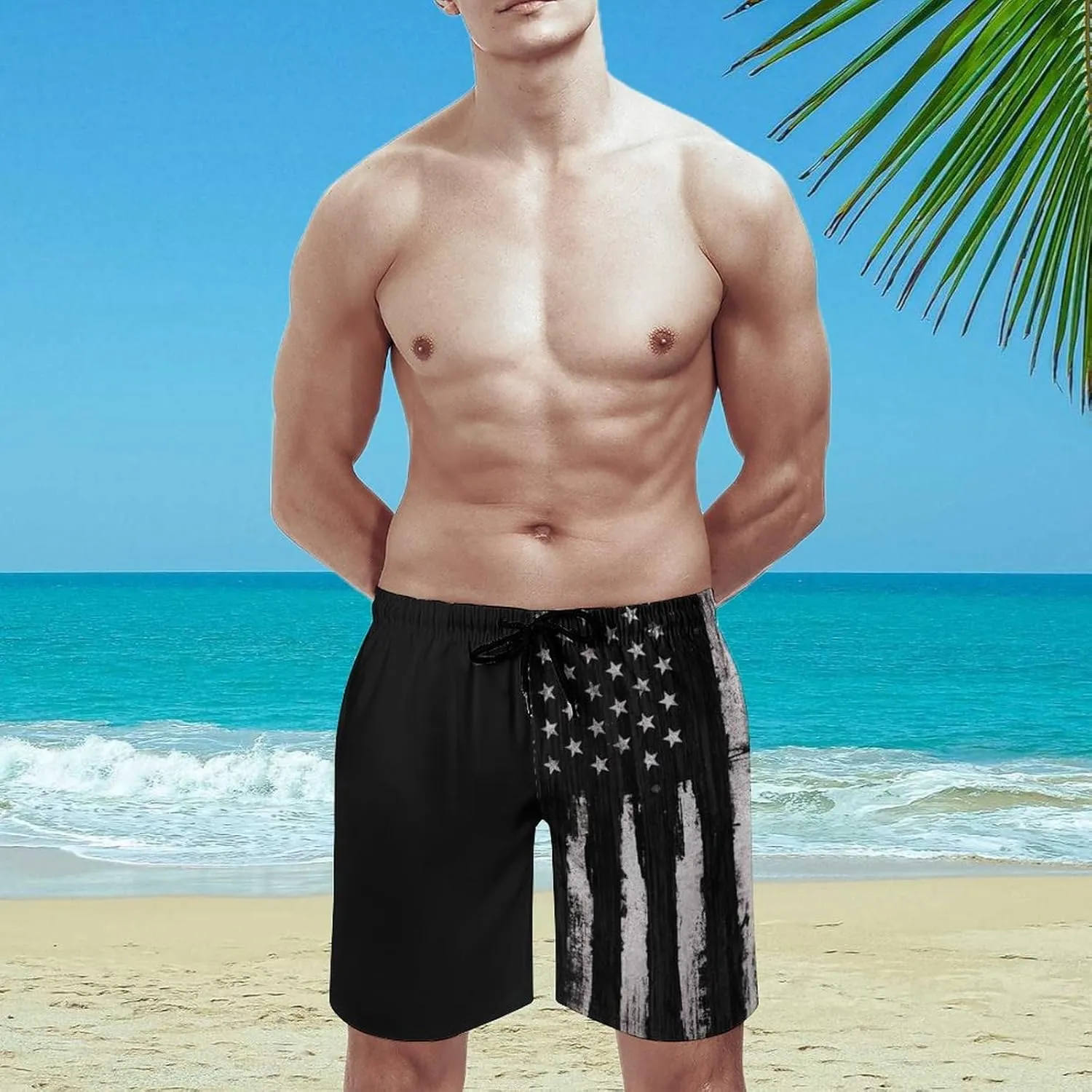 Teen Mens Beach Shorts Breathable Beach Surfing Beach Bathing Suits Pant