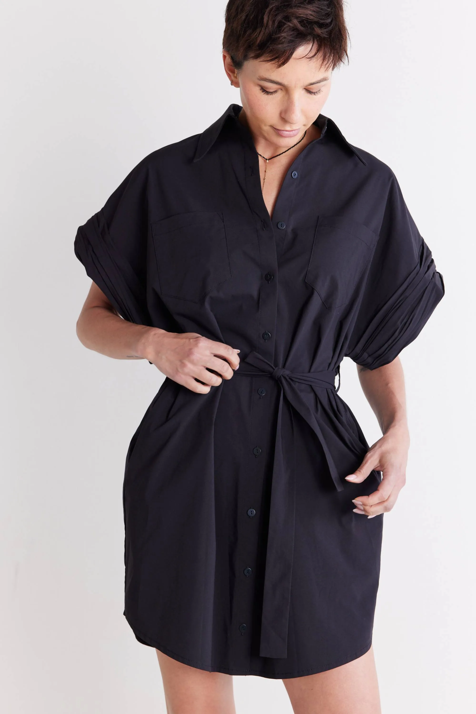 The Wide Sleeve Poplin Dress