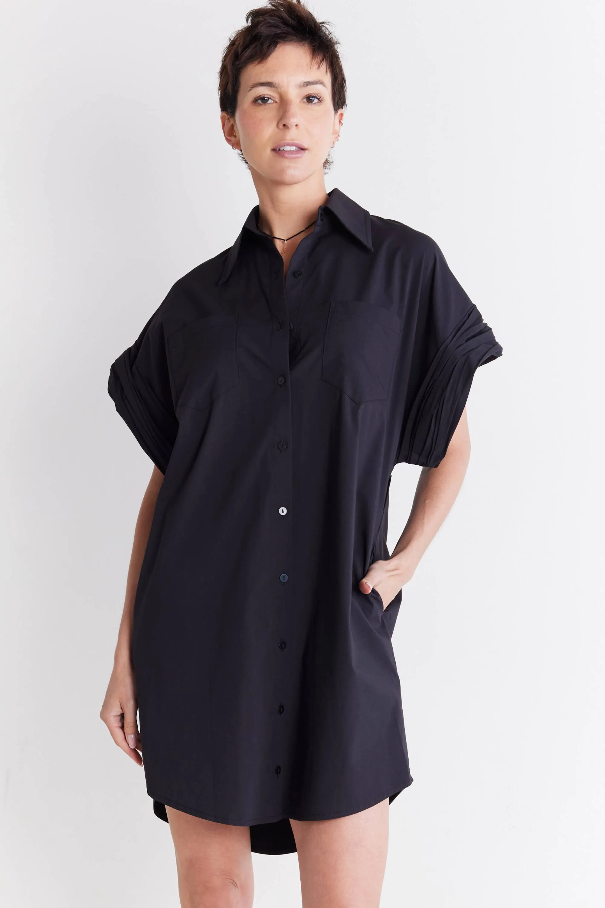 The Wide Sleeve Poplin Dress
