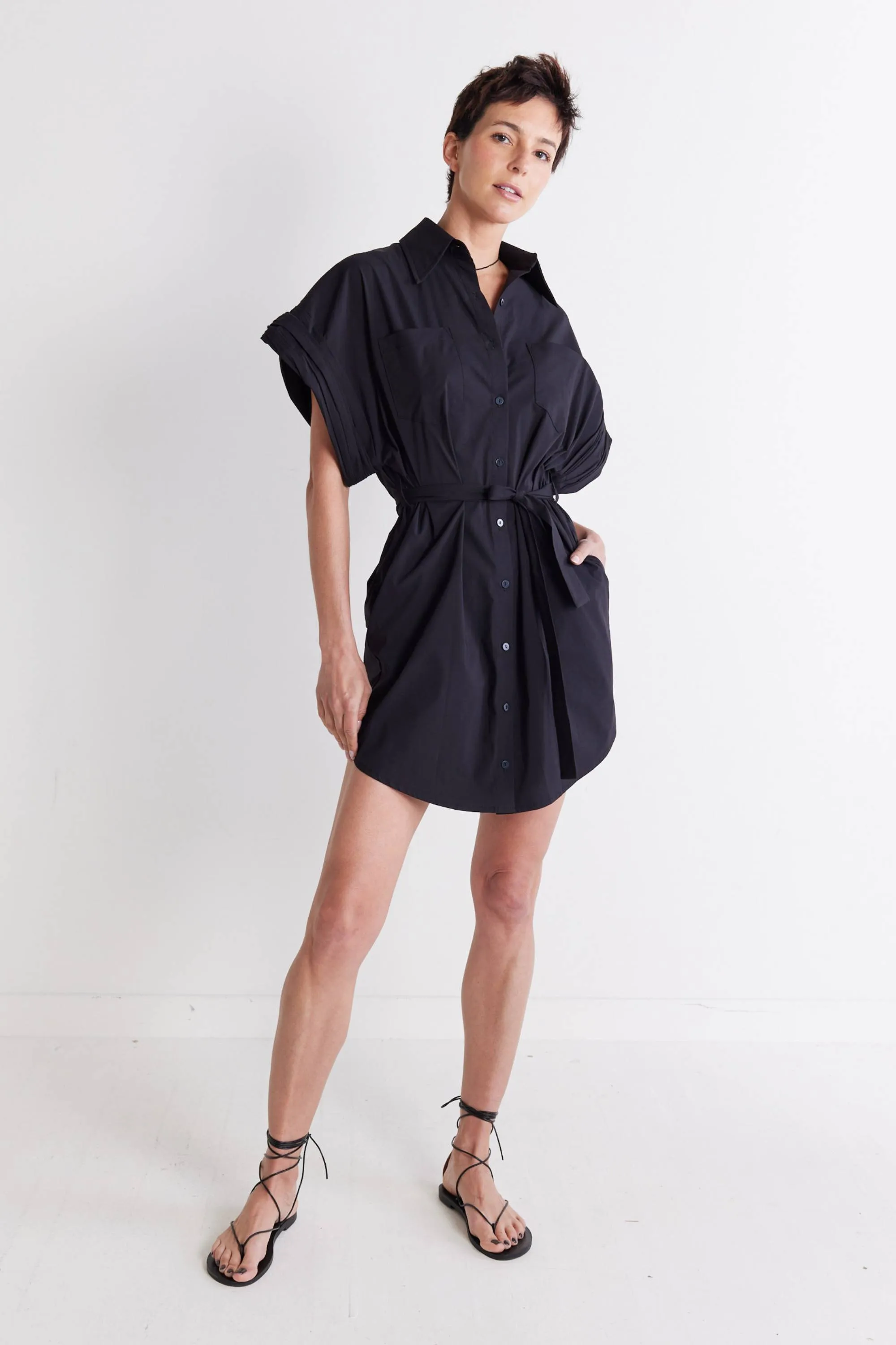The Wide Sleeve Poplin Dress