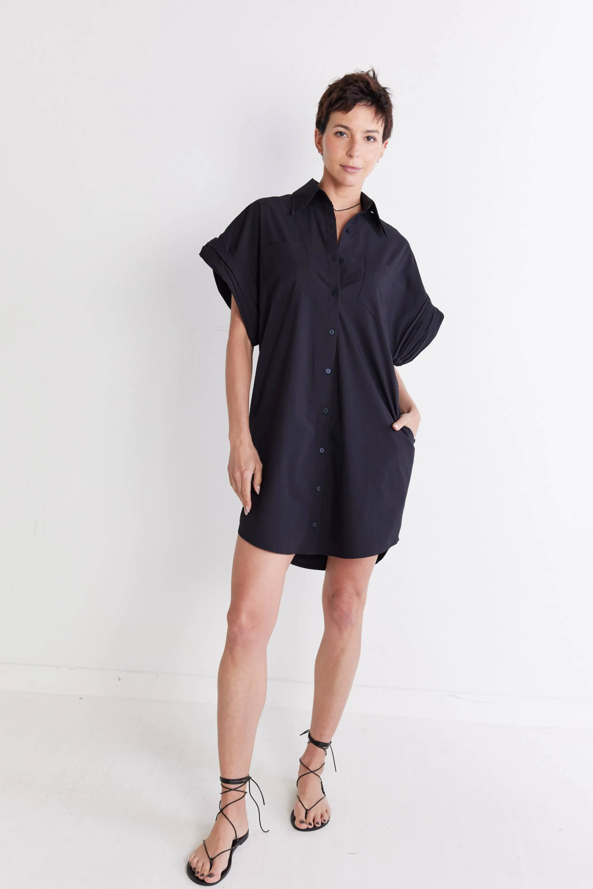 The Wide Sleeve Poplin Dress