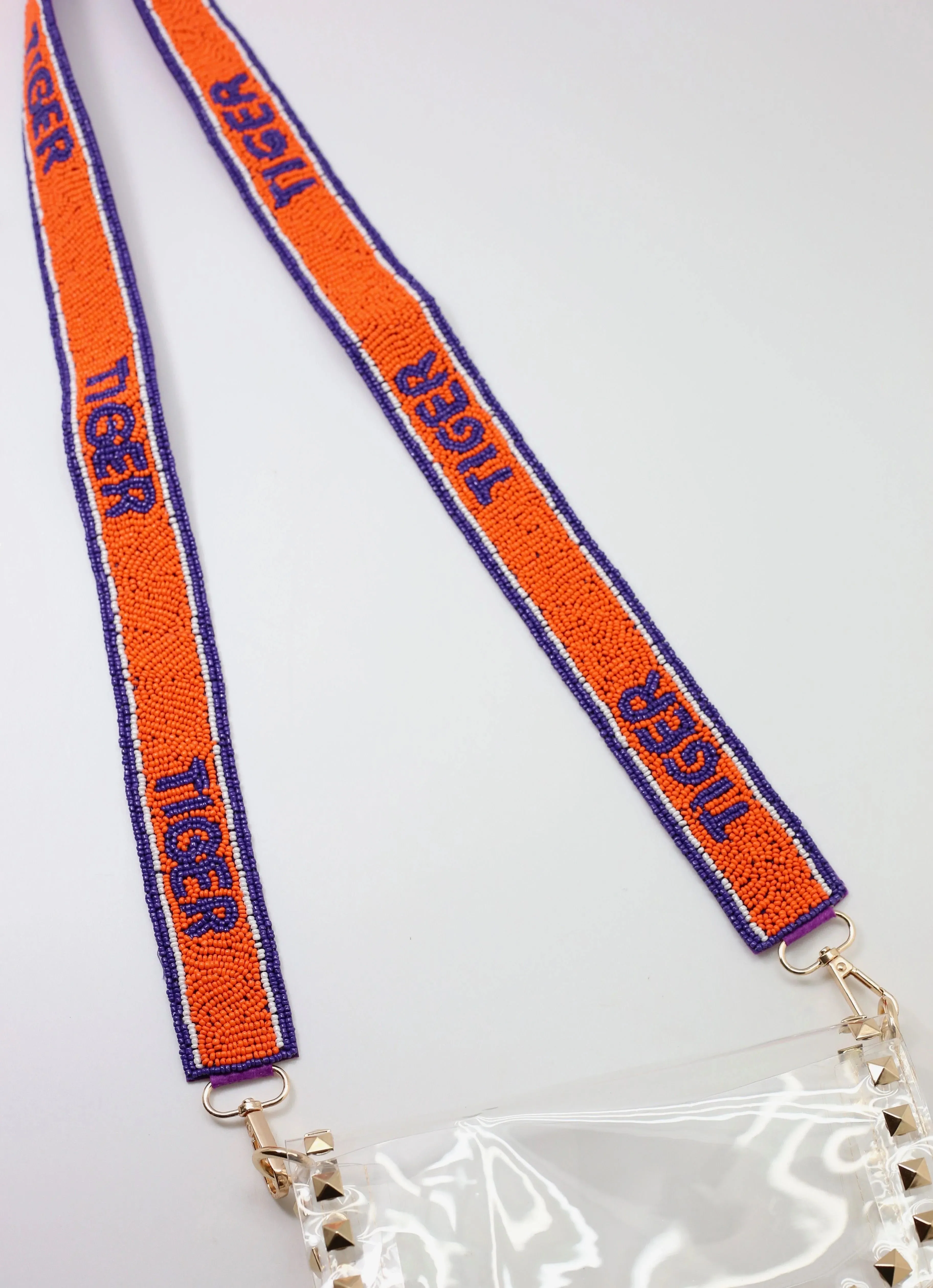 Tiger Beaded Crossbody Strap