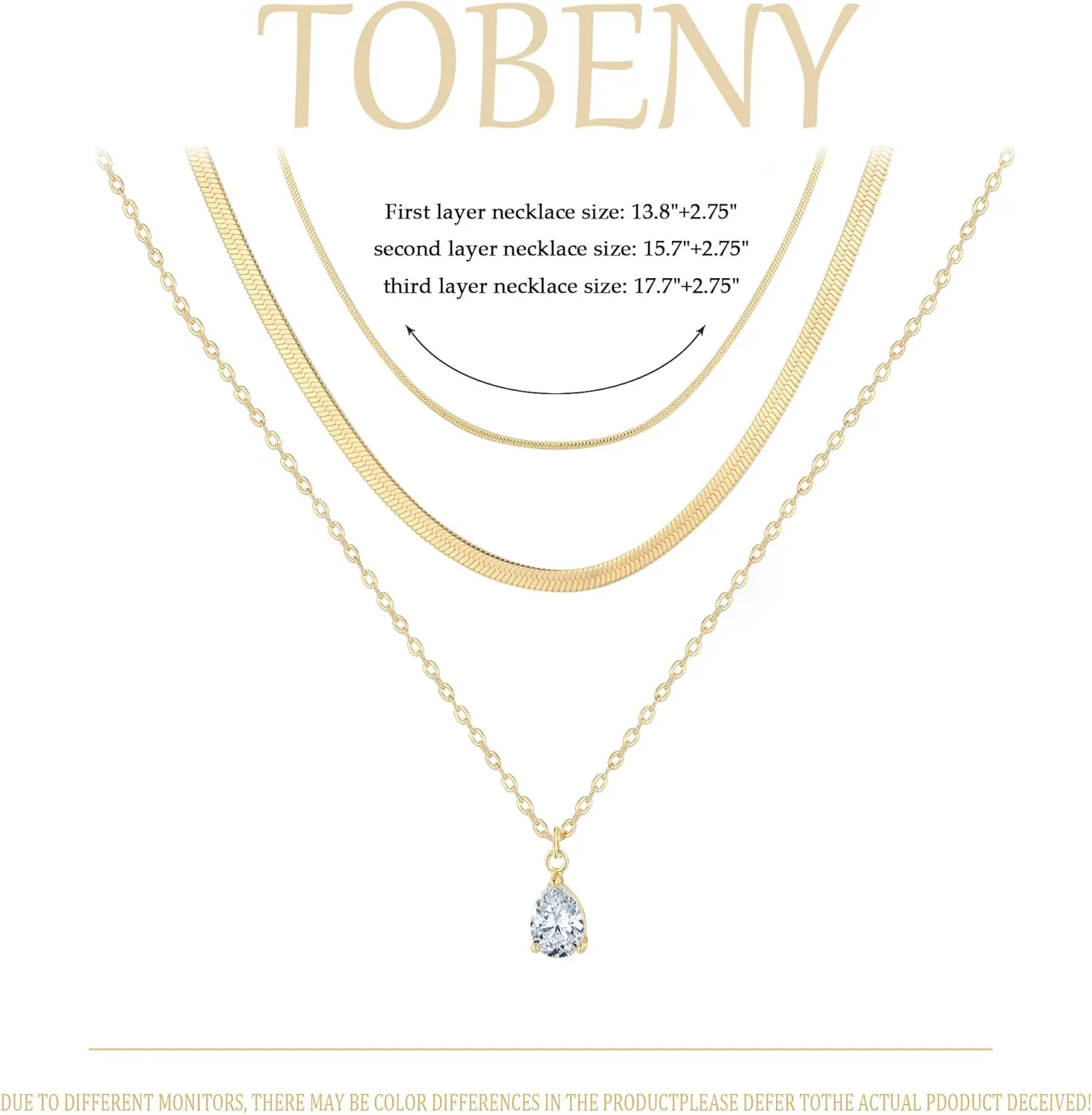 TOBENY Layered Necklaces for Women Dainty 14k Gold Plated Cross Moon Choker Necklaces Simple Gold Layered Chain Pendant Necklaces Jewelry Gift for Women