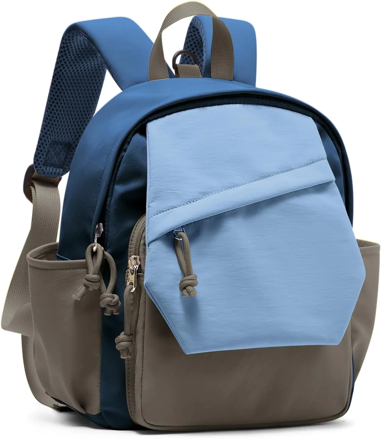 Toddler Backpack for Boys Girls 2-4, Small Kids Backpack for School, Preschool Kindergarten Backpack, Toddler Mini Bookbag Travel Daypack for Kids Blue Khaki