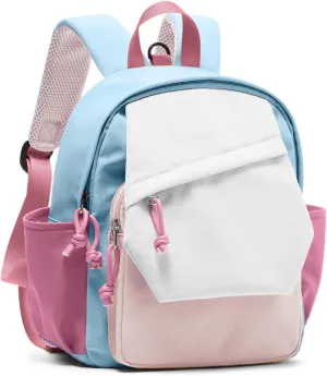 Toddler Backpack for Boys Girls 2-4, Small Kids Backpack for School, Preschool Kindergarten Backpack, Toddler Mini Bookbag Travel Daypack for Kids Pink Blue