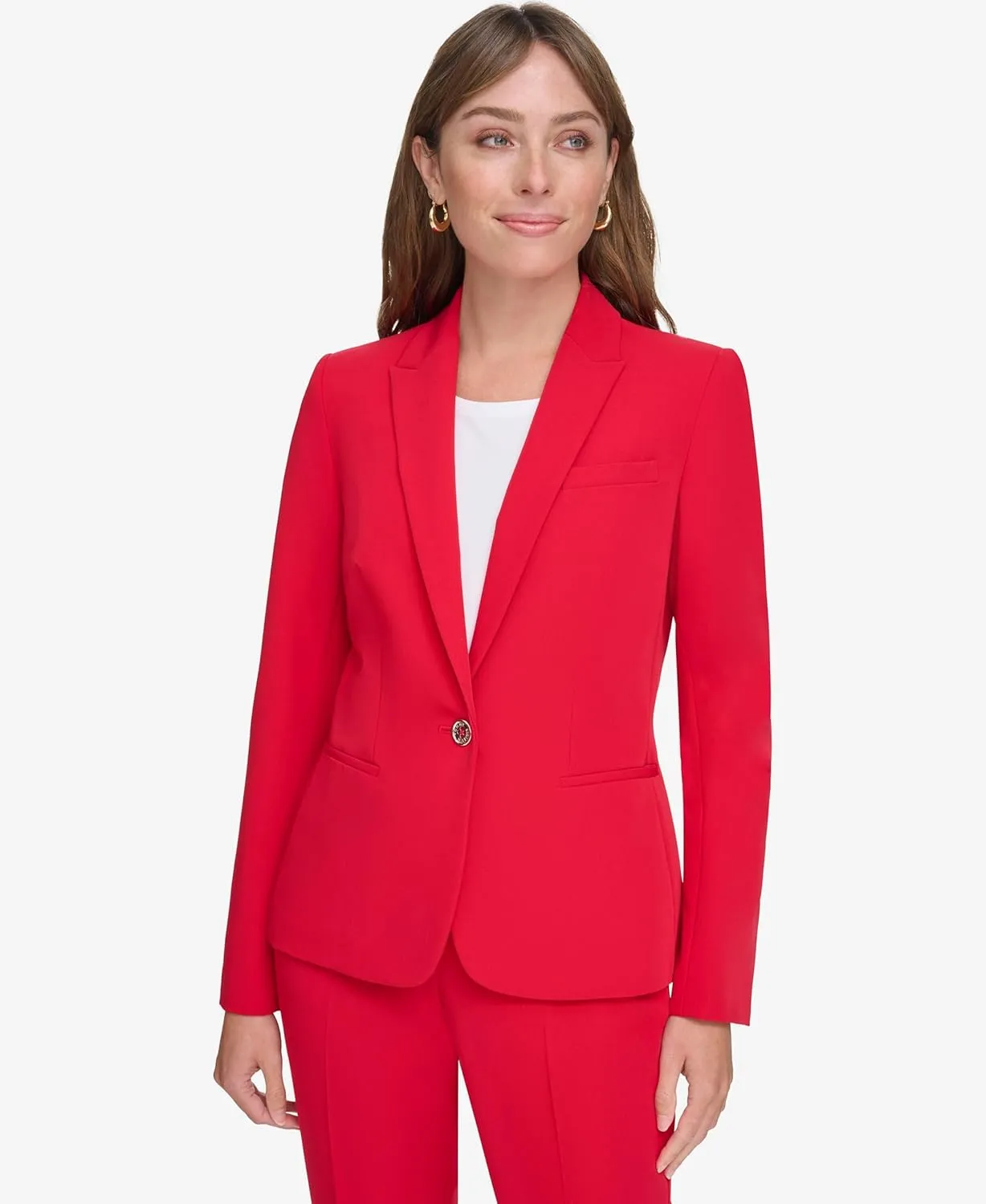 Tommy Hilfiger Women's Blazer  Business Jacket with Flattering Fit and Single-Button Closure