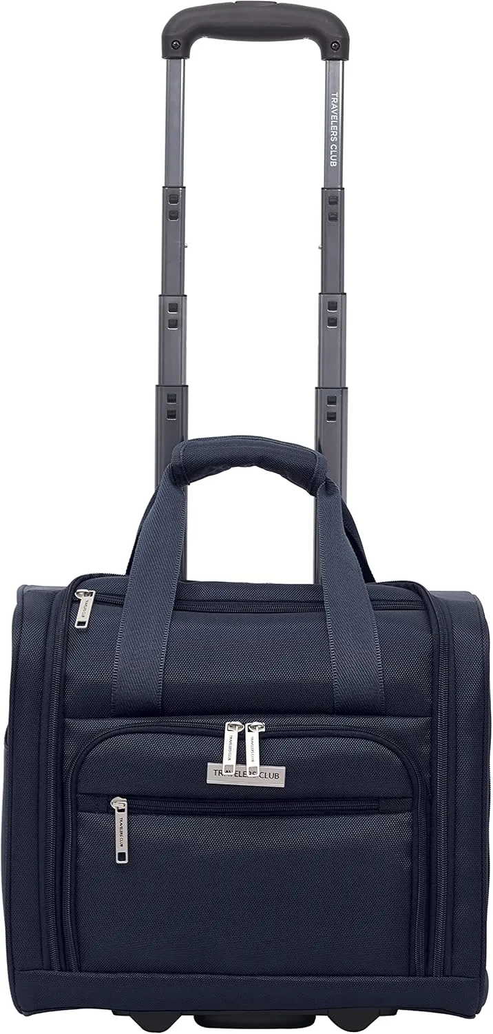 Travelers Club Riddock Luggage and Travel Accessories, Navy Blue, 14-Piece Set