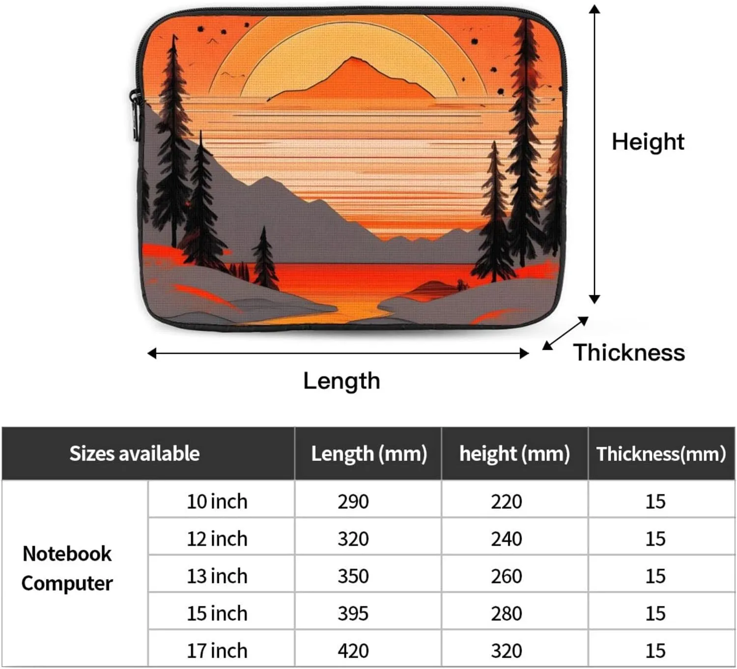 Tree Hills And Rivers Shockproof And Waterproof Computer Bag, Suitable For Business Trips Office