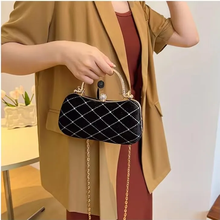Trendy Evening Purse Velvet CLutch Purse Solid Evening Bag Clutch Purse For Women