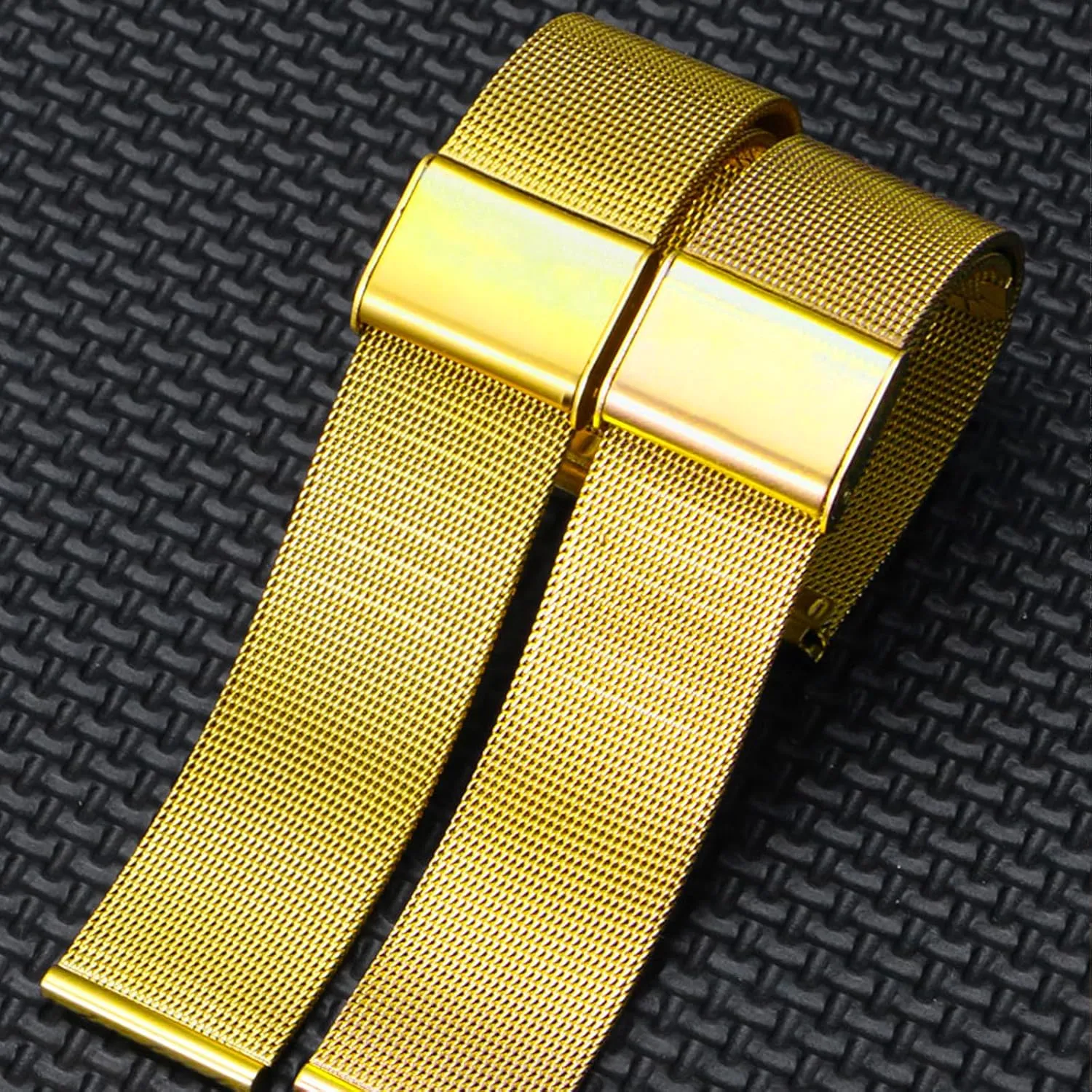 TStrap Mesh Watch Band Metal - Black Quick Release Watch Bands for Men Women - Stainless Steel Smart Watches Strap Bracelet Replacement - 10mm 12mm 14mm 16mm 18mm 20mm 22mm