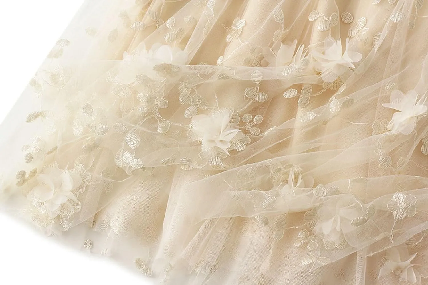 Tulle Skirts for Women 3D Floral Midi High Waist Skirt Cute Pleated A Line Layered Fairy Skirts 2025 Party Skirt